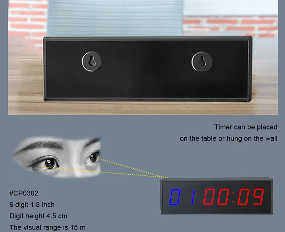 small gym clock x5